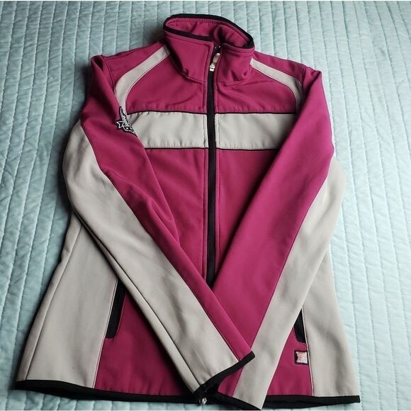 POINT  ZERO women's jacket Utility pink grey fleece lined - Picture 2 of 11